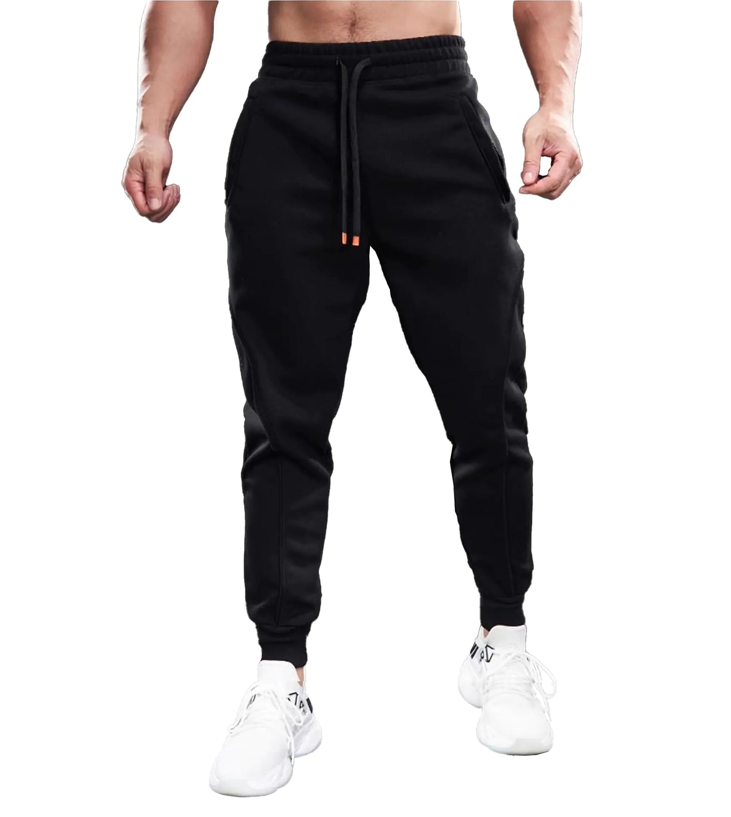 Fioboc Gym Joggers Men Weekend Performance Black Joggers Lightweight Jogger Sweatpants Active Athletic Pants 2XL